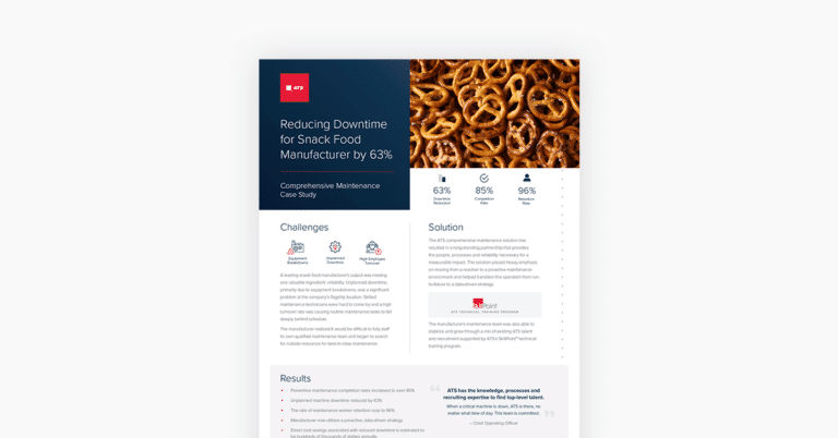 Snack food manufacturer case study mockup.